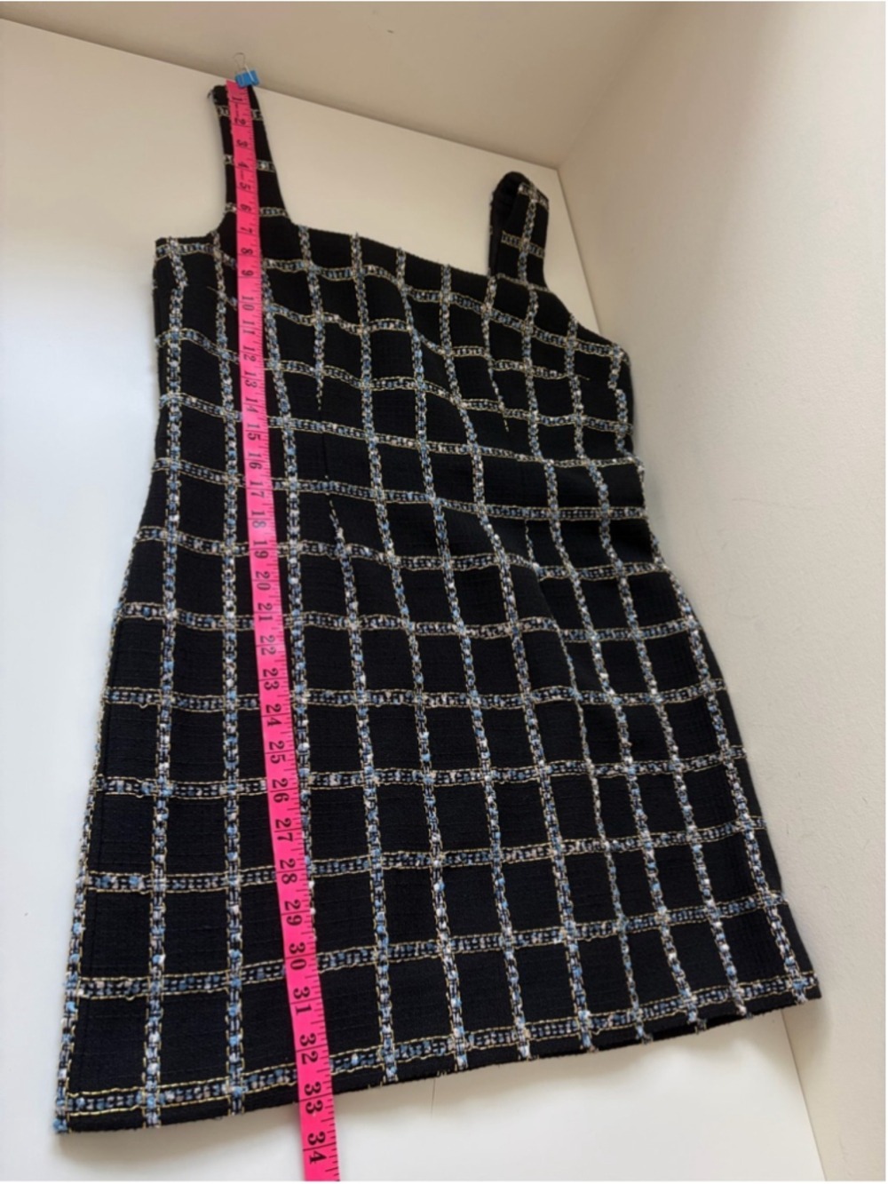 JASON WU PLAID TWEED GOLD MINI DRESS NEW WITH TAGS SIZE L - Picture 12 of 12